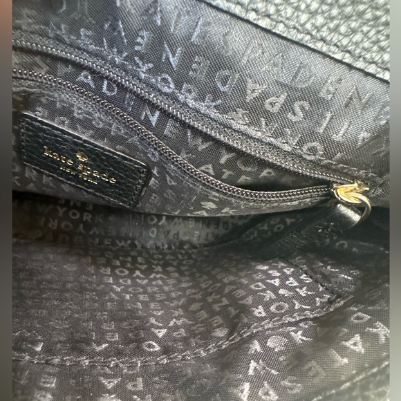 Kate Spade Mulberry Street Alicia Leather Shoulder Crossbody Saddle Bag Flap Blk - Picture 5 of 15